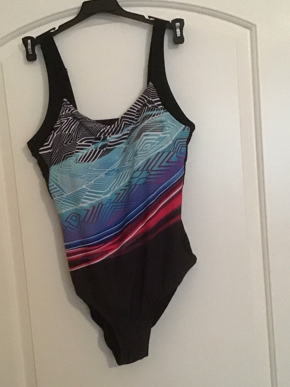 NOWT Abstract Wave Print in Blue, Purple, and Pink - Unbranded